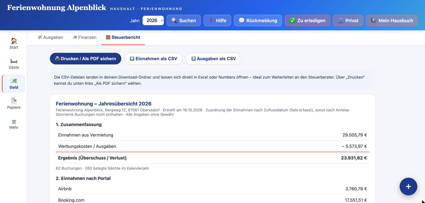 Steuerbericht